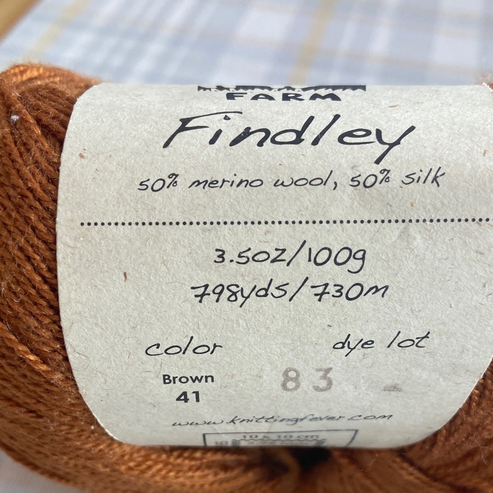 Juniper Moon Farm Findley Yarn in Brown 41 copper color 50% merino 50% silk - Picture 3 of 6